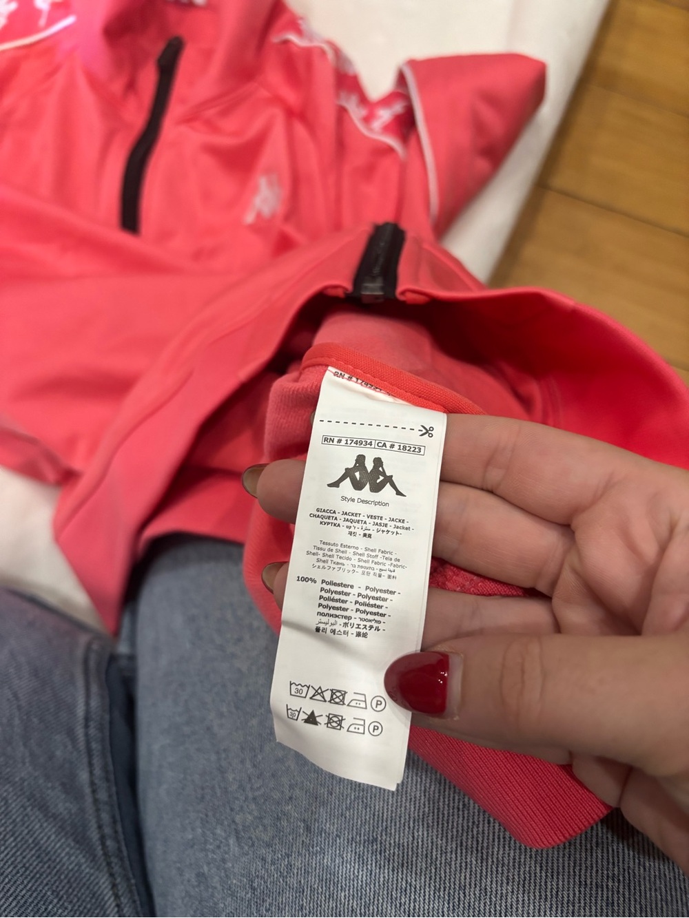 Kappa Girls Bright Pink Tape-Logo Track Jacket - Picture 5 of 6
